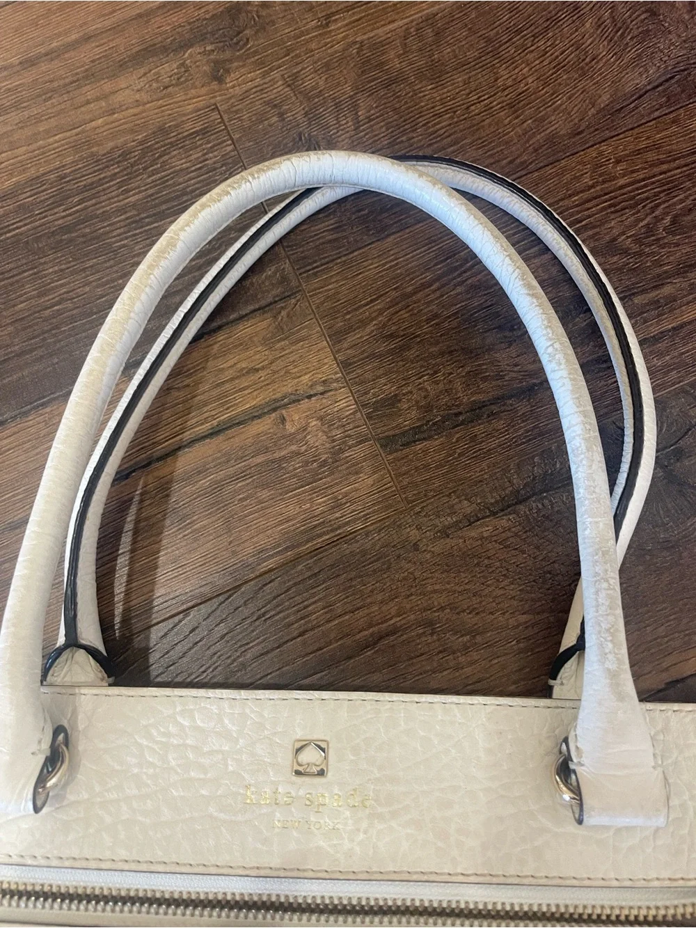 Kate Spade Cream Perforated Leather Tote Bag